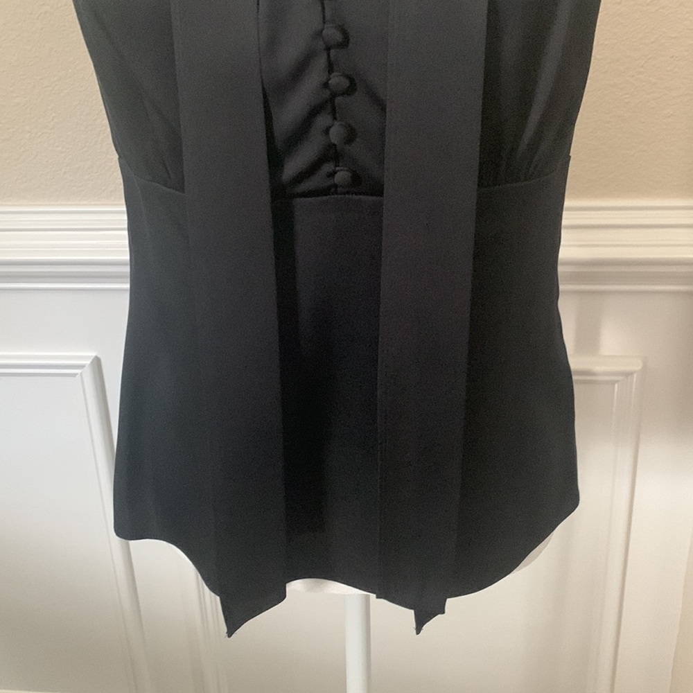 Antonio Melani Black Tie Neck Blouse - Picture 4 of 10